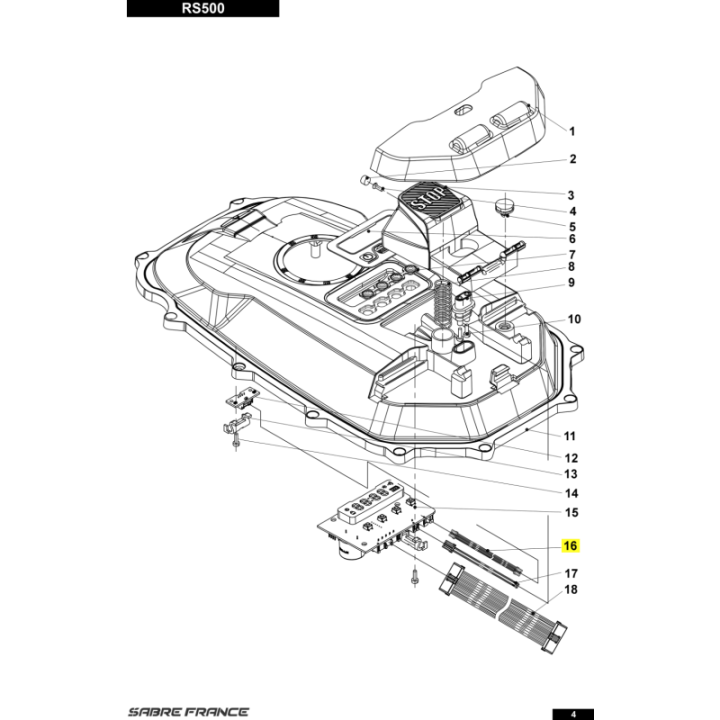 Faisceau de capteur de colision pour tondeuse robot Sarp (S8060030901) | Motoculture-Distri-Piece.Fr
