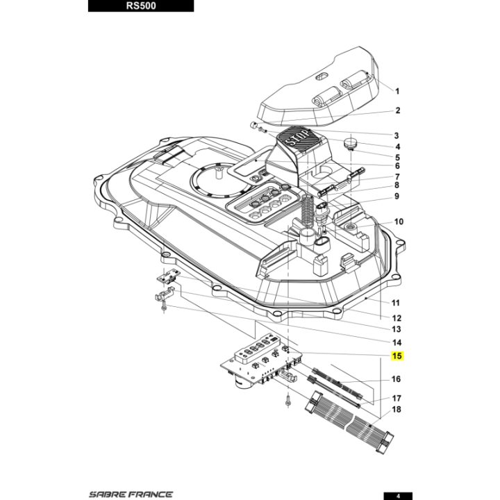 Carte electronique avec ecran pour tondeuse robot Sarp (S8060059501) | Motoculture-Distri-Piece.Fr
